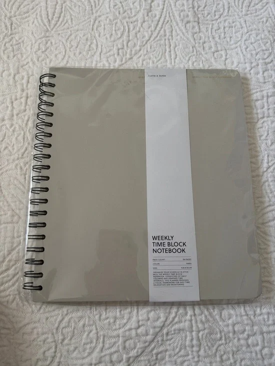 Cloth & Paper Time Block Notebook - Picture 1 of 5